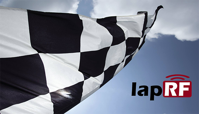 lapRF Logo on chequered flag