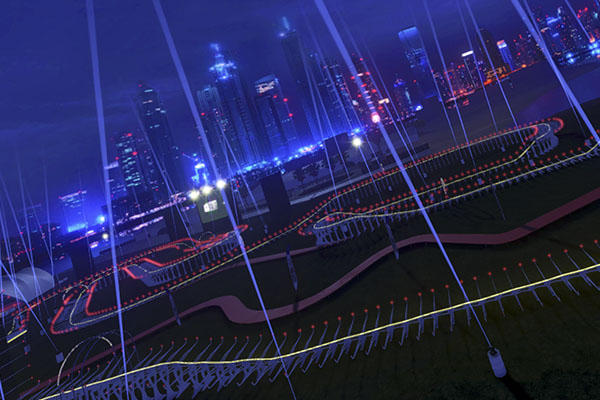 Dubai World Drone Prix circuit from Liftoff Simulator